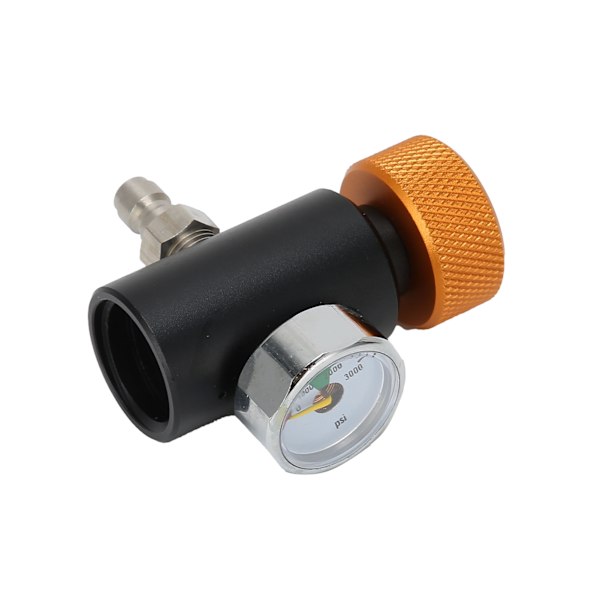 CO2-cylinderadapter Justerbar sodaventil med 8 mm hanhuvud 3000psi tryckmätare