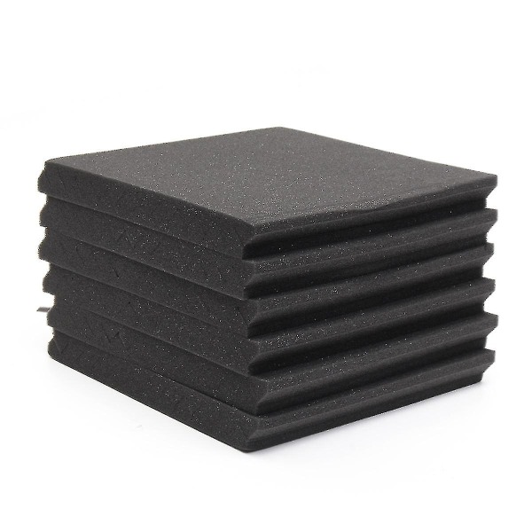 12 kpl Studio Acoustic Foam Sound Foam Ääntä eristävä Suojasieni Äänenpitävä Absorptio Hoitopaneeli Black