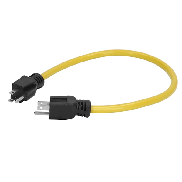 Virtajohdon jatkojohto 12AWG PVC-kumipäällysteinen messinkijohdin 5 15P - 5 15P jatkojohto US-pistoke AC125V 15A Keltainen 64cm/25.2in