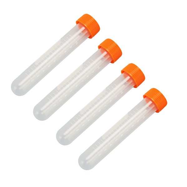 100 st 10 ml centrifugrör med lock Exakt klar skala Säker spiral centrifugalprovrör för vetenskapliga experiment