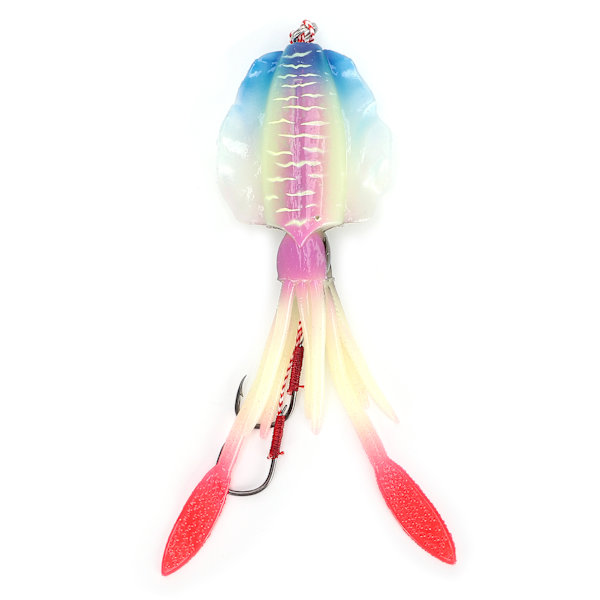 Fiske Bleksprut Lure Bleksprut UV Lysende Squid Jigs med Krok Fiske Wobbler Agn Myk Lure Rosa Blå
