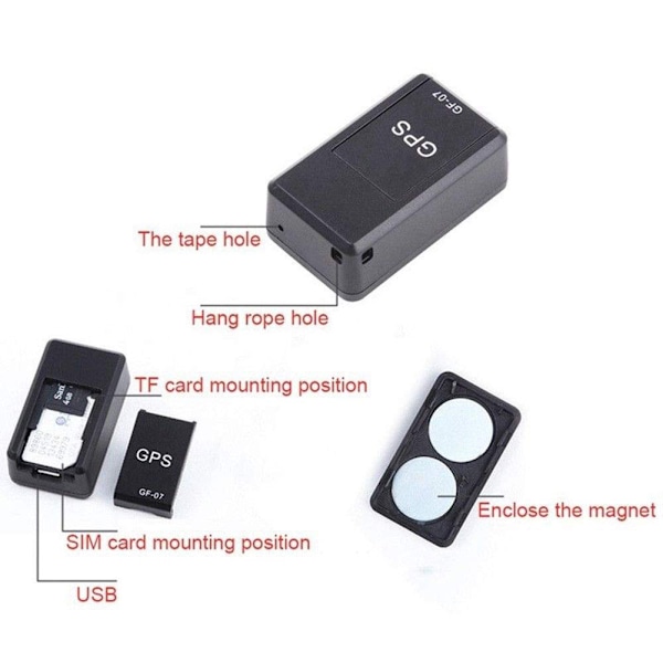 Bärbar Mini Magnetic GPRS Locator Device Voice Recorder Larm Locator