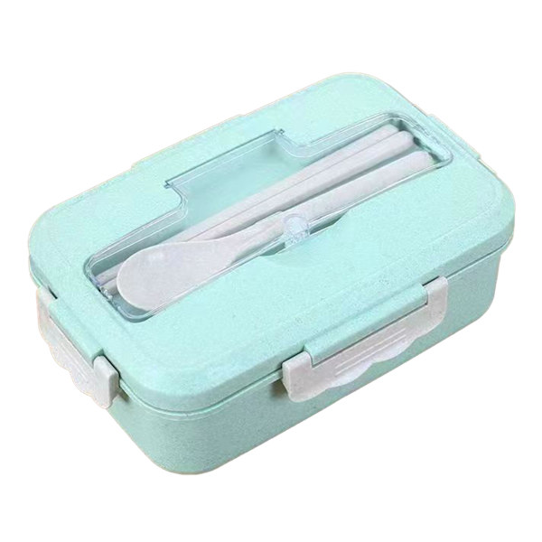 Lounasrasia Monilokeroinen Ympäristöystävällinen Kannettava Bento-laatikko Opiskelijalle Kotiin Kouluun Toimistoon Vihreä