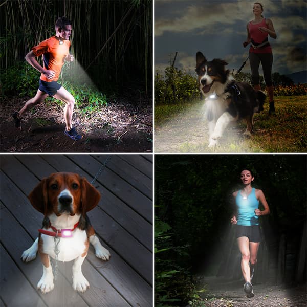 Laddningsbara LED-klämmlampor för nattlöpning utomhus, camping, vandring, löpning, jogging, äventyr