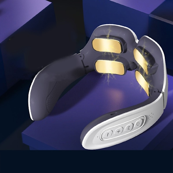 4 Heads Intelligent Cervikal Spine Massager Elektrisk sladdlös Hot Compress Massager för nacke axel Allmänt