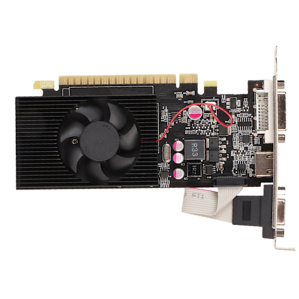 Desktop grafikkort 4GB GDDR3 128bit 650/5000MHz Tyst kylfläkt All Solidstate Low Profile GPU för M ITX-chassi 4GB GDDR3