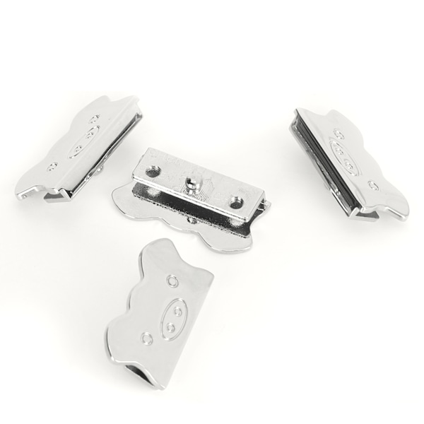 4 Sarjaa Metallisia Koristesolkia Porsas Klipsi Suljin Nahkatavarat Matkatavarat Farkut DIY Tarvikkeet Hopea B01-51-52061
