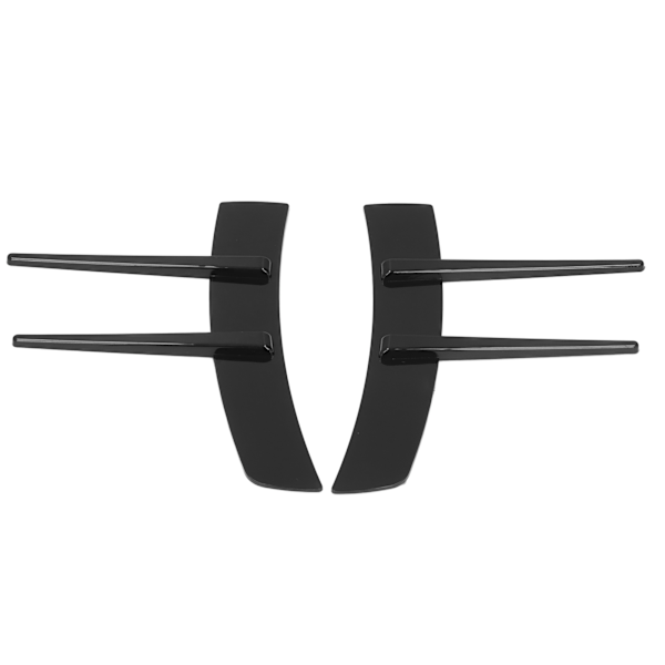 2 st Glanssvart Front Bumper Side Spoiler ABS Body Spoiler Canard Universal för bil