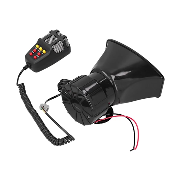 12V 100W 120dB auton sireeni PA-mikrofonilla 7 ääntä hätävaroitinsireenillä autolle kuorma-autolle matkailuautolle