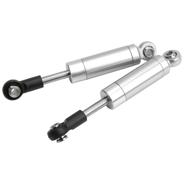 2 stk RC 72mm fjedrløse støddæmpere i legering til TRAXXAS SLASH 2WD 1/10 RC bil Sølv