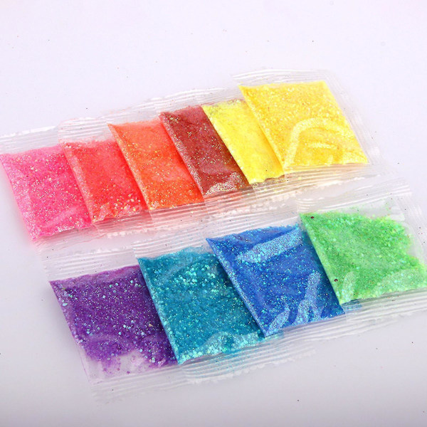 1 sett Glitter Powder Paljetter Flakes Uv Resin Epoxy Mold Fylling Nail Art Decor 20 color glitter seq
