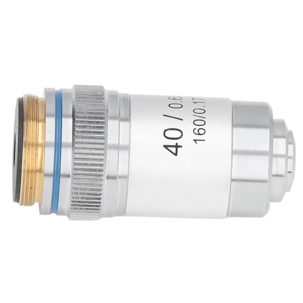 Akromatisk mikroskopobjektiv 40X høj forstørrelse 20,2 mm interface standard RMS sølv