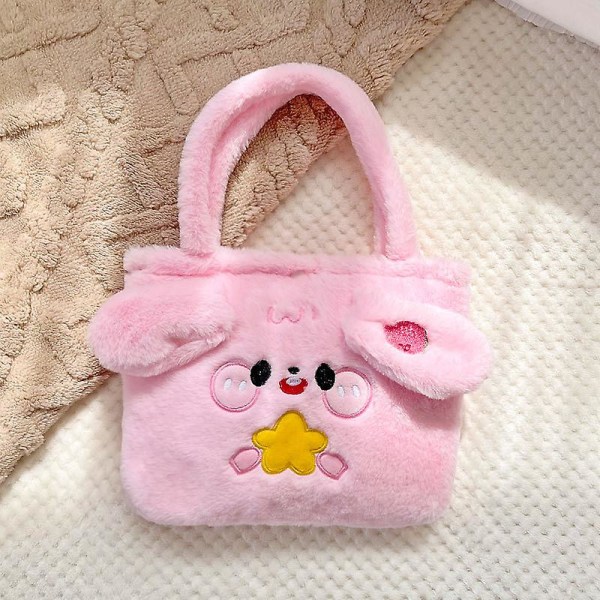 Suloinen kirjailtu käsilaukku lapsen syntymäpäivälahjaksi Pink bunny