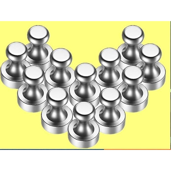 30 stk metal magnetisk trykstift magnetpraktiske køleskabsmagneter, perfekt til tavlemagneter, kontormagneter, kortmagneter