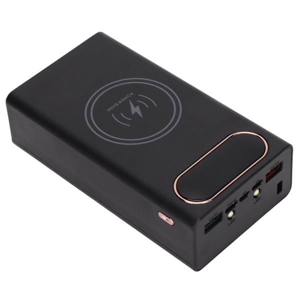 L12 Nopea Lataus Edition DIY Power Bank Kit 12 18650 Akkulokero 22,5W Johdollinen 15W Langaton Musta