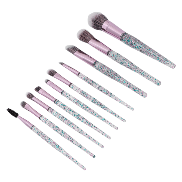 10 stk Bærbar Makeup Pensel Sæt Øjenskygge Concealer Blusher Pensel Kosmetisk Pensel Makeup Værktøj