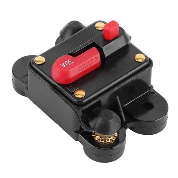 Bilstereo System Sikringsholder Automatisk Strømbryter 12V-24V DC Bil Båt Stereo Beskyttelse 30A, 78x51x38mm