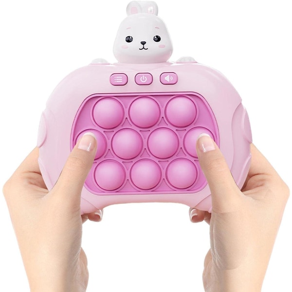 Pop It Game - Pop It Pro Glow Game Quick Push Fidget Game Pink PinkBra kvalitet Pink Rosa Kanin