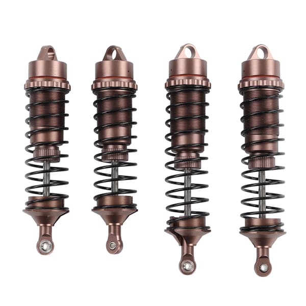 4 stk. RC Front Bag Støddæmper til ARRMA 1/8 til Typhon til Outcast Aluminium Legering RC Bil Fjederdæmper Brun
