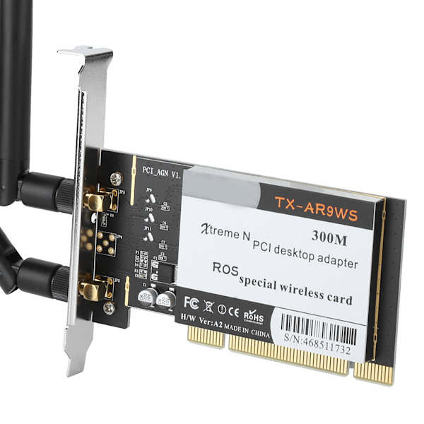Trådløst netværkskort AR9220 300M PCI stationær computer Dual Band 2,4/5GHz WiFi-adapter