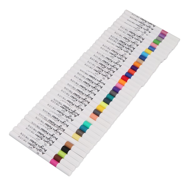 36 stk. Akrylmaling Penn 36 Farger Multipurpose DIY Maling Akrylmaling Penn Markører for Glass Tre Stein Stoff Maling