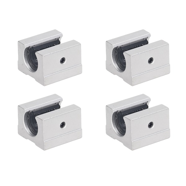 4 st linjärt kullager glidblock SBR12UU aluminiumlegering öppet linjärt lager glidenhet