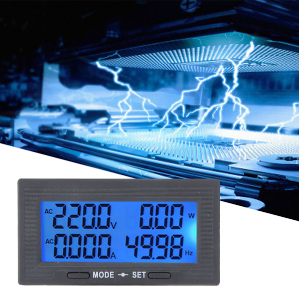 YB5142DM 0-500V intelligent digital LCD-skärm AC-spänningsströmmätare (#4)