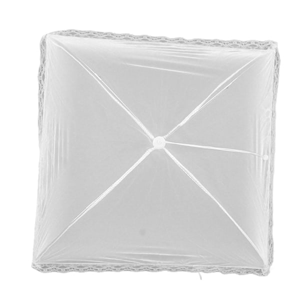 5 st Matöverdrag Hopfällbara Tvättbara Återanvändbara Portable Net Screen Mesh Platt Tält för Hem Camping Picknick Vit