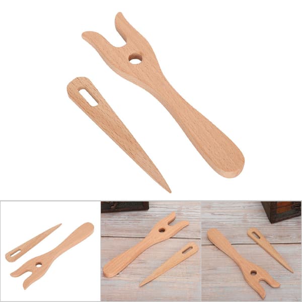 Stickverktyg i trä för DIY-vävning - Gaffeltyp