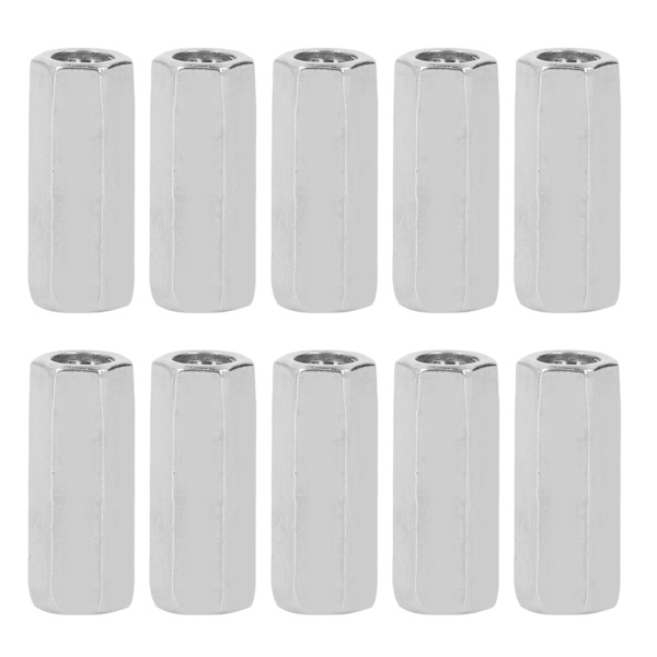 10 stk Koblingsmøtrik Hex 304 rustfrit stål stangkoblingsmøtrik M8 gevindfastgørelsestilbehør