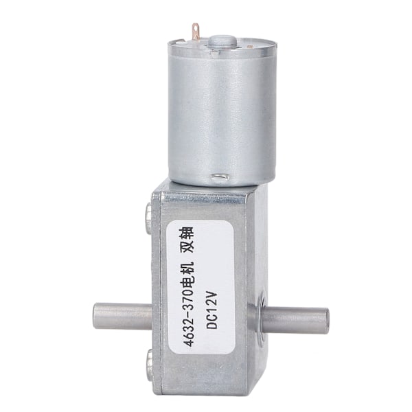 Dobbelaksel girmotor Selvlukkende CW CCW Aluminiumlegering Messing Spole Hastighetsreduserende motor DC12V 18RPM