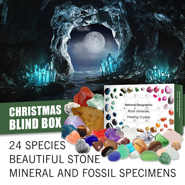 Joulu Adventskalenteri Leikkikalut 24 Päivää Joulu Malmi Leikkikalut Mineraali Lahjapakkaus Leikkikalut Geologiset Opettavaiset Leikkikalut