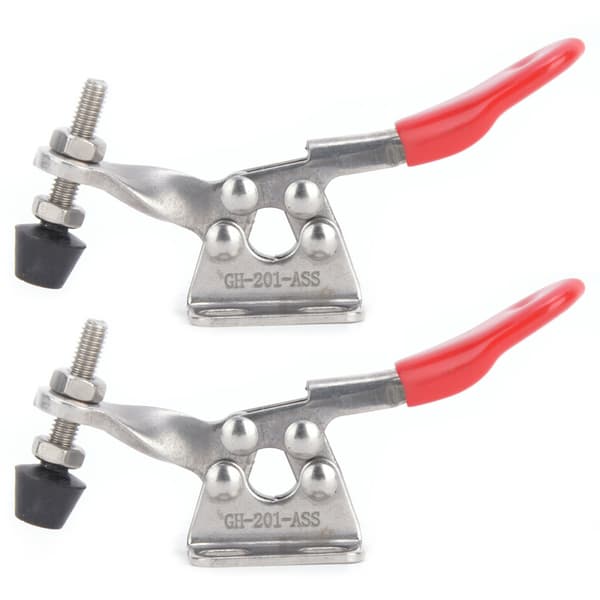 2 stk. Toggle Clamp 304 Rustfrit Stål Hurtig Svejsning Fixture Håndværktøj 27KG GH-201-ASS