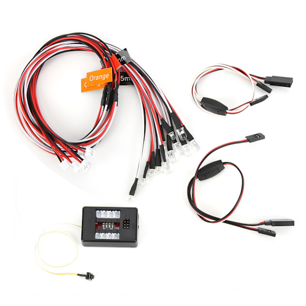 12 LED Blinkende Sterkt Lys Strobelys Kit System for 1/10 RC Crawler Dift Bil