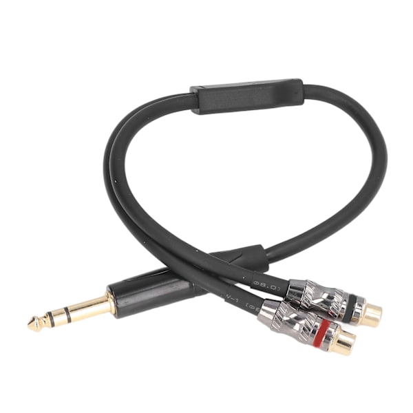 Dobbel RCA til 6,35 mm kabel 1/4 tommers hann stereo til 2RCA hunn Y splitteradapter for Studio Live Performance 1,0 fot