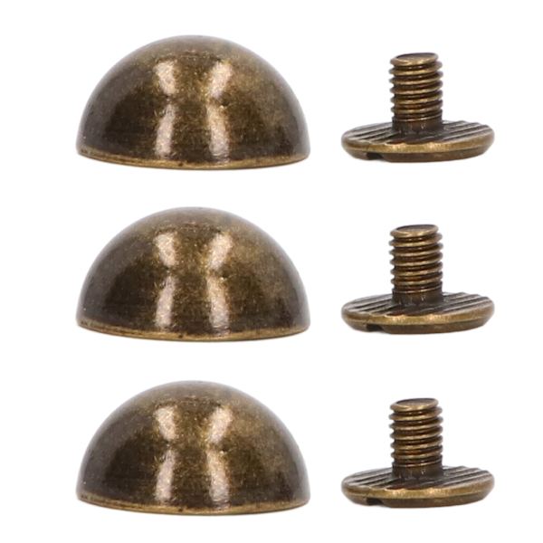100 uppsättningar svampnit 12 mm hög hårdhet Anti rost runt huvud nitar för att dekorera punkkläder Skor Väskor Djurhalsband brons