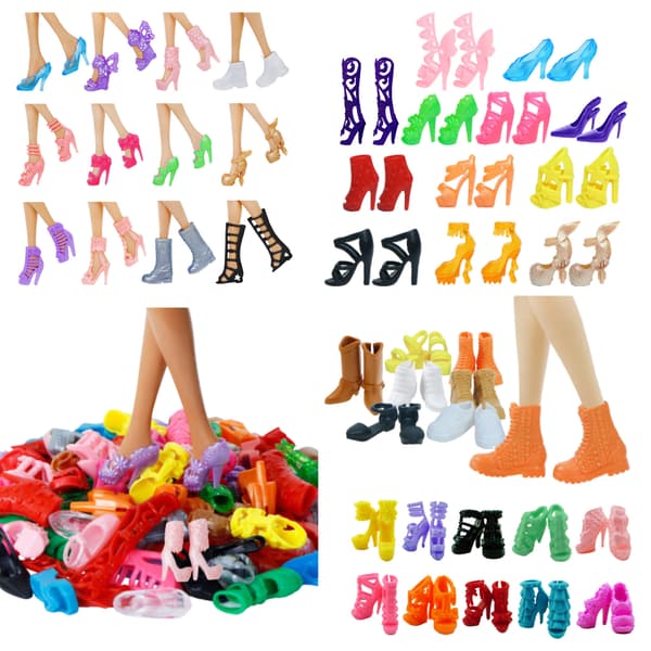 26-30 CM Barbie-sko til menn og kvinner, tilfeldige stiler, med duplikater[NX]