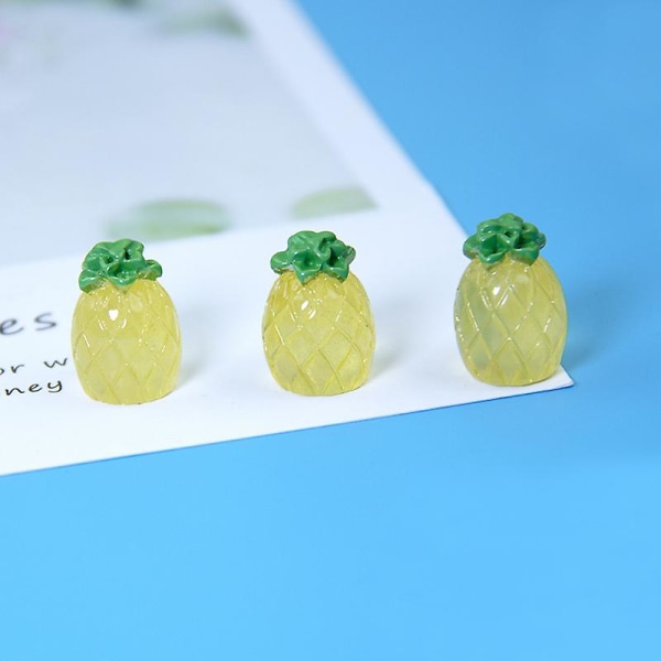 Frukt lysende harpiks tilbehør DIY anheng yellow 25 pieces