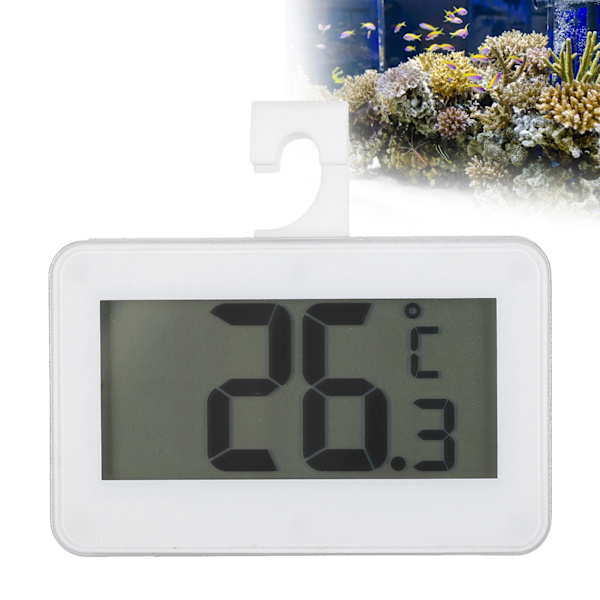 LCD Digital Akvarium Termometer Temperatursensor Måler Hjem Køleskab Termometer