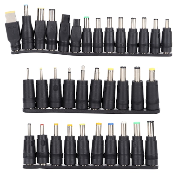 34 st likströmskontakter 5,5 mm x 2,1 mm Universal Laptop Power Connector Adapter Datortillbehör