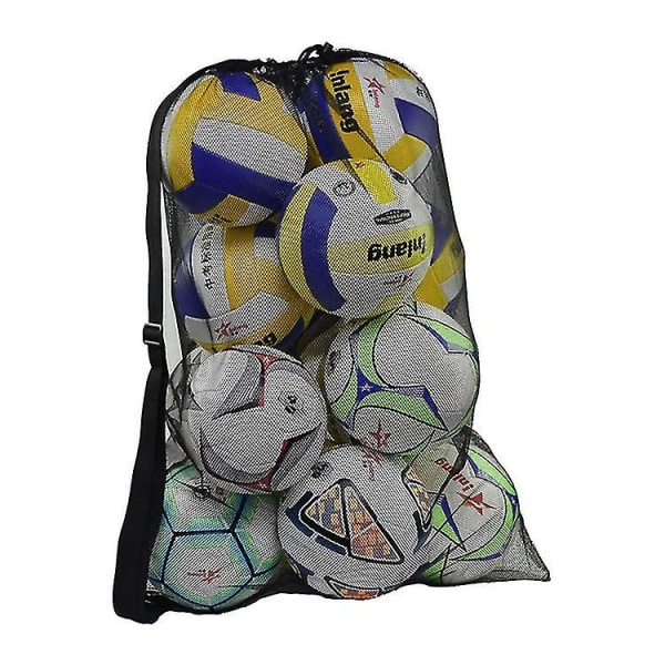 Extra Stor Sport Dragsko Mesh Ball Bag Fotboll Träningsutrustning Förvaringsväska