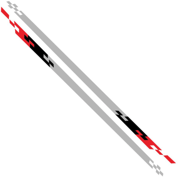 Kreativt trefarget rutenett totem bilklistremerke, grått + svart + rødt