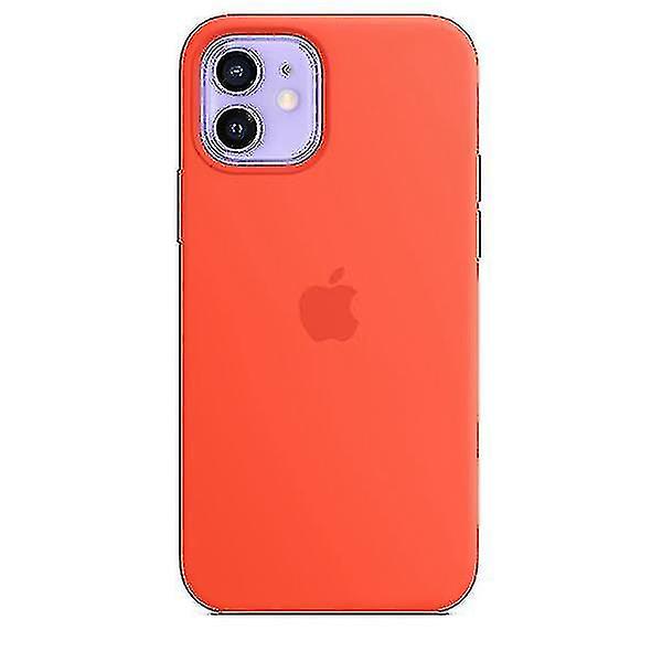 Silikonetui med Magsafe til Iphone 12 12 Pro Electric Orange