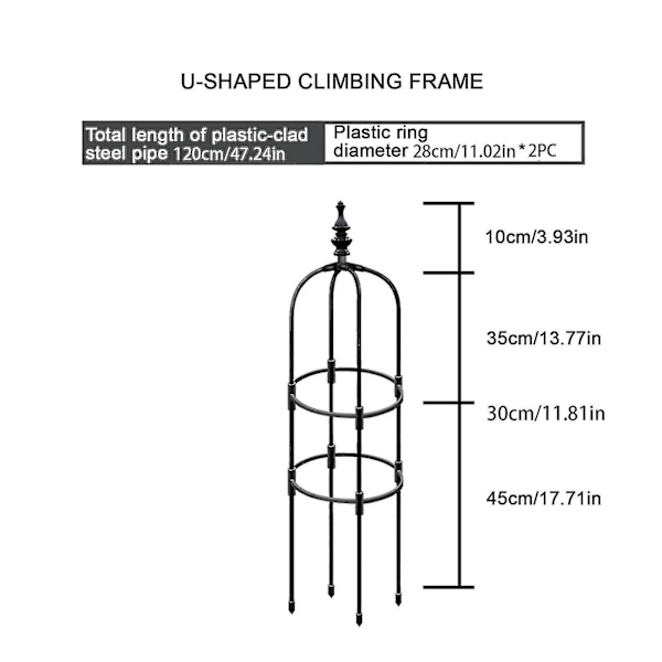 Nyt U-formet Havegitter Sæt til Klatrende Roser, Tomater og Bønner