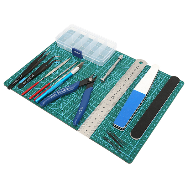 DIY Modeler Craft Tool Set Model Building Pincett Linjal filmatta kit för modellfläkt