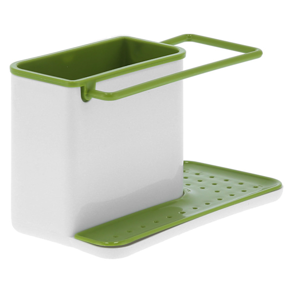 Dräneringsställ Disktrashållare Badrumsförvaring Organizer Desktop Tvålbehållare Badrum Duschtillbehör för badrum Dusch Kök ToalettGrön