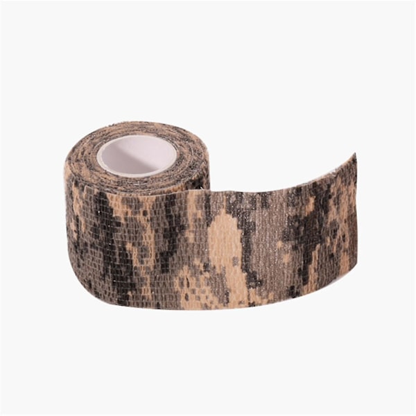 Självhäftande kamouflagebandage för utomhussporter - Kamouflagetejp 7,5 cm x 4,5 m svart