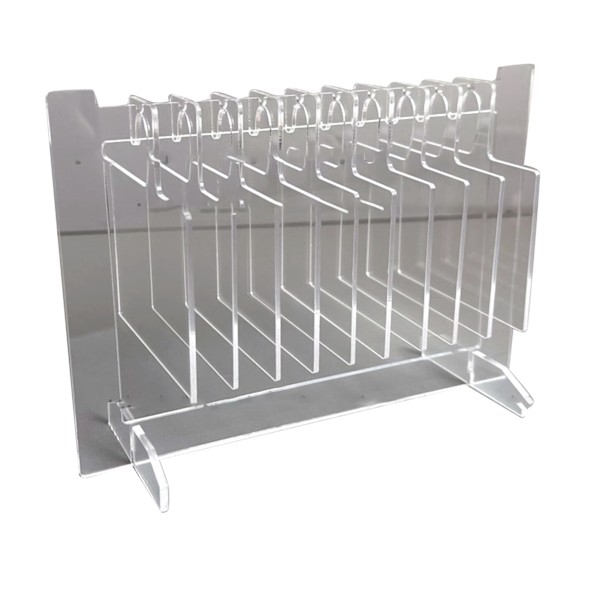Negle Hanger Display Stativ Akryl Hængende Transparent Organizer Negleprøve Display Stativ med 10 stk Hanger L
