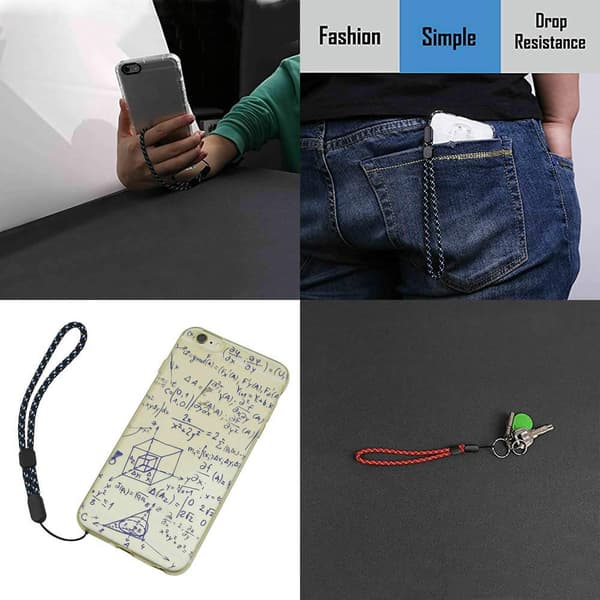 pcs Adjustable wrist straps with removable button Kompatibel med mobile phone, camera, flashlight, key rings