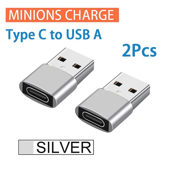 2st USB To Type C Otg Adapter USB Usb-c Hane Till Micro USB Typ-c Hona Converter För Macbook Samsung S20 Usbc Otg Connector 2Pcs Golden